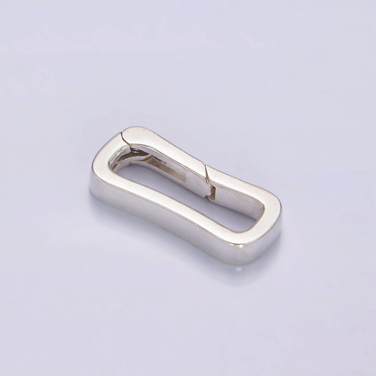 S925 Sterling Silver Rectangle Push Spring Gate Jewelry Findings | SL-473 - DLUXCA