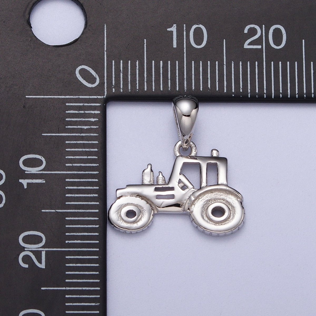 S925 Sterling Silver Tractor Charm Father Day Gift Car Farmer Pendant SL-388 - DLUXCA