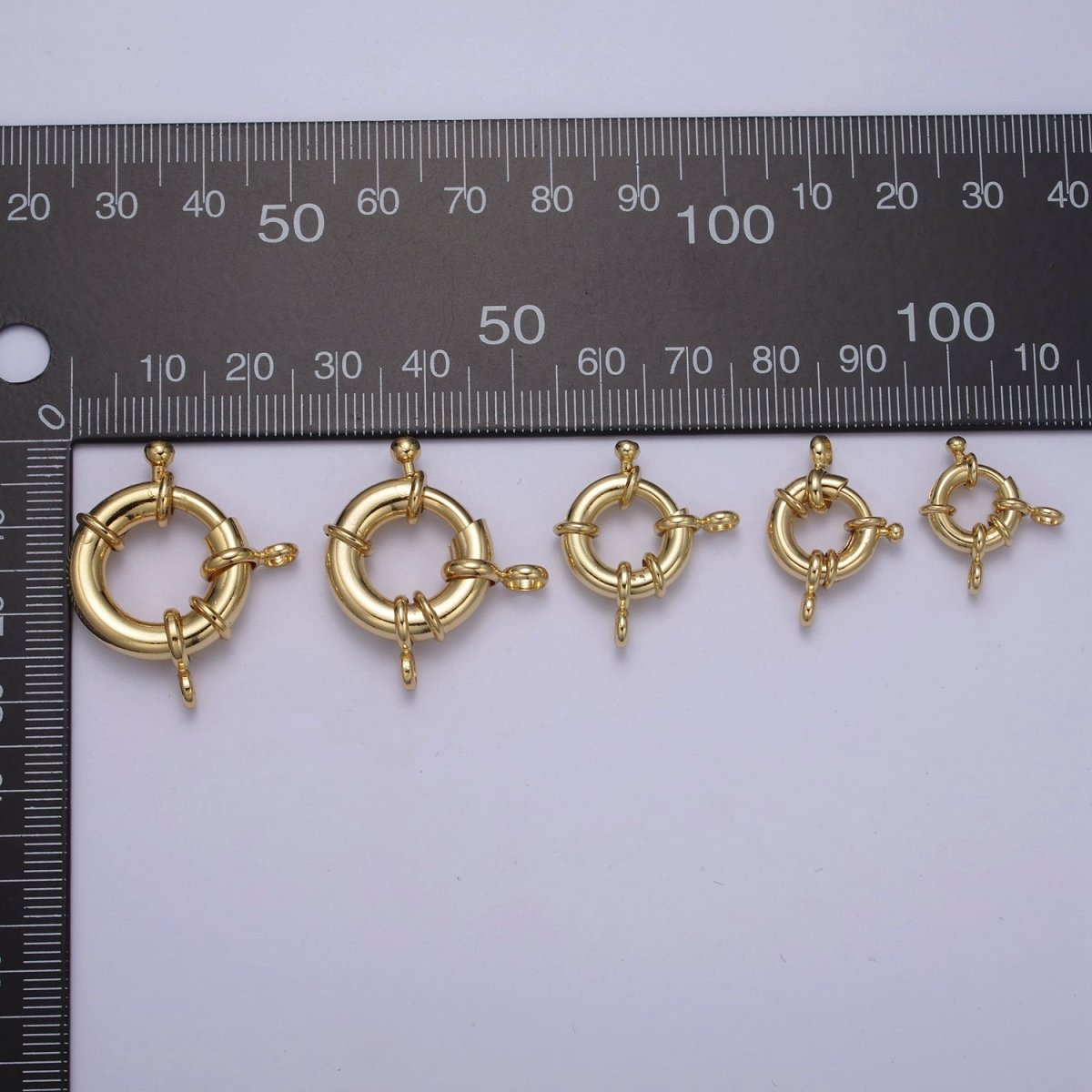 Sailor clasp, various sizes of 14K Gold Filled Wheel spring buckle for necklace bracelet jewelry Making Supply L-678 - DLUXCA