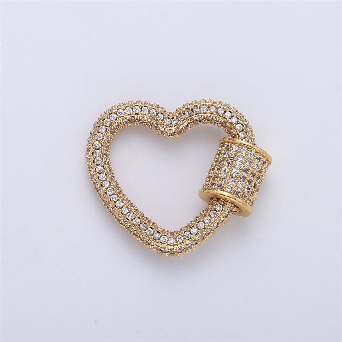Screw Lock Heart #4 Gold / White Gold - DLUXCA