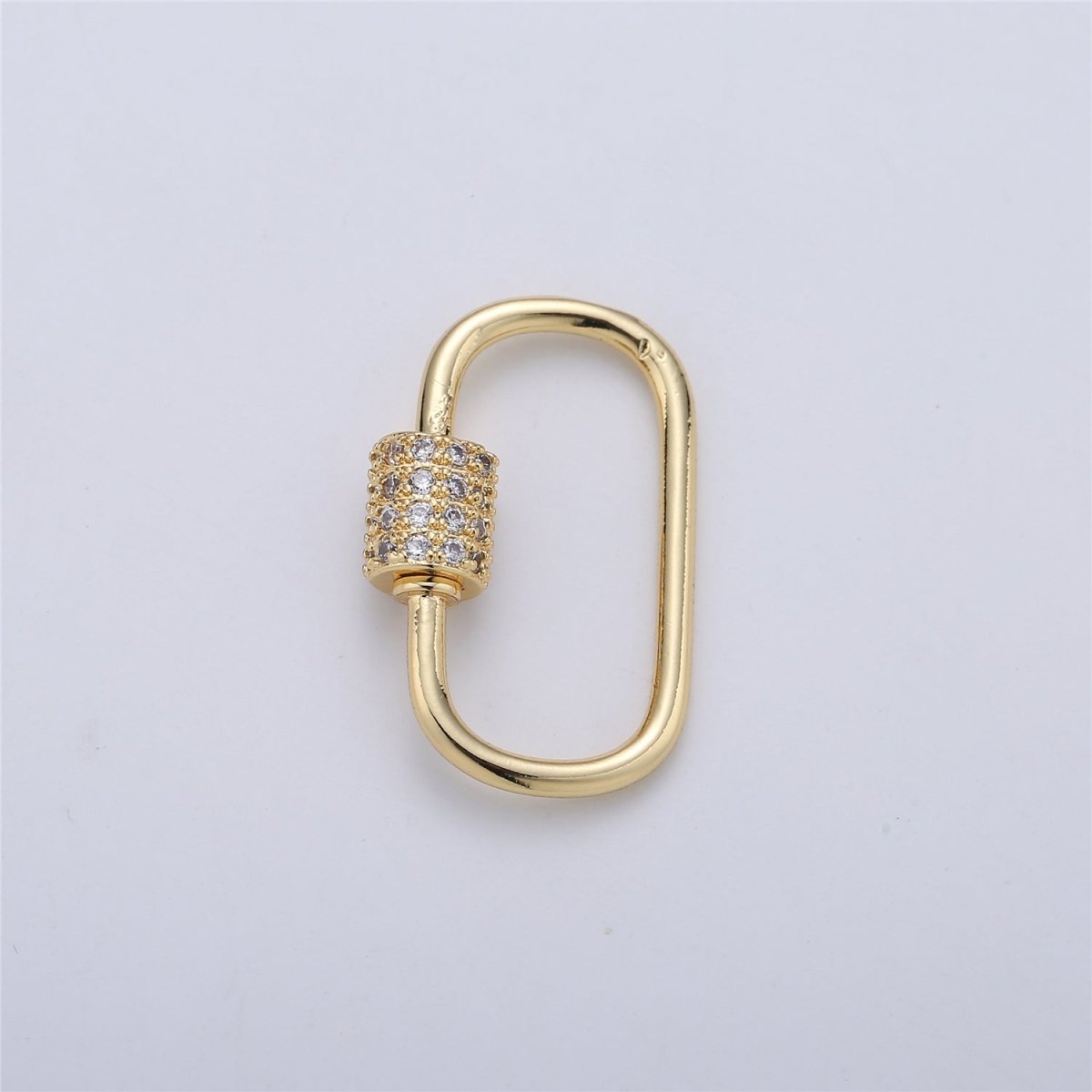 Screw Lock Oval #7 Gold / White Gold - CL-132 - DLUXCA