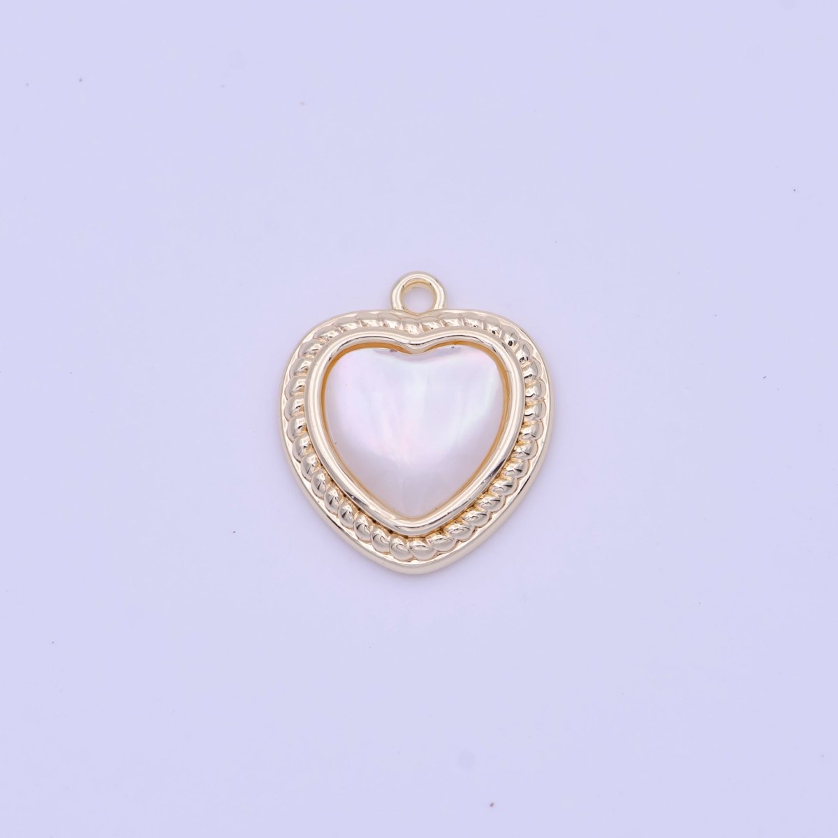 Shell Pearl Heart Love Braided Charm in Gold & Silver | D-290 D-333 - DLUXCA