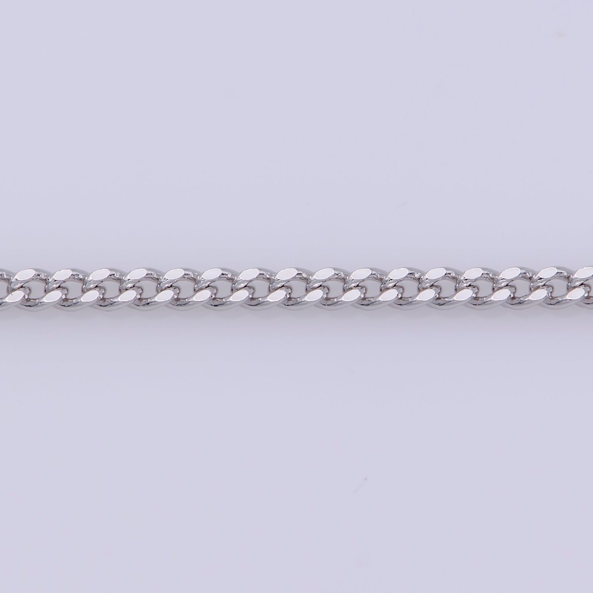 Silver Curb Chain Necklace, Dainty Silver Necklace, Dainty Finished Silver Chain 18 inch 0.8mm Ready to wear Silver Chain | WA-237 Clearance Pricing - DLUXCA