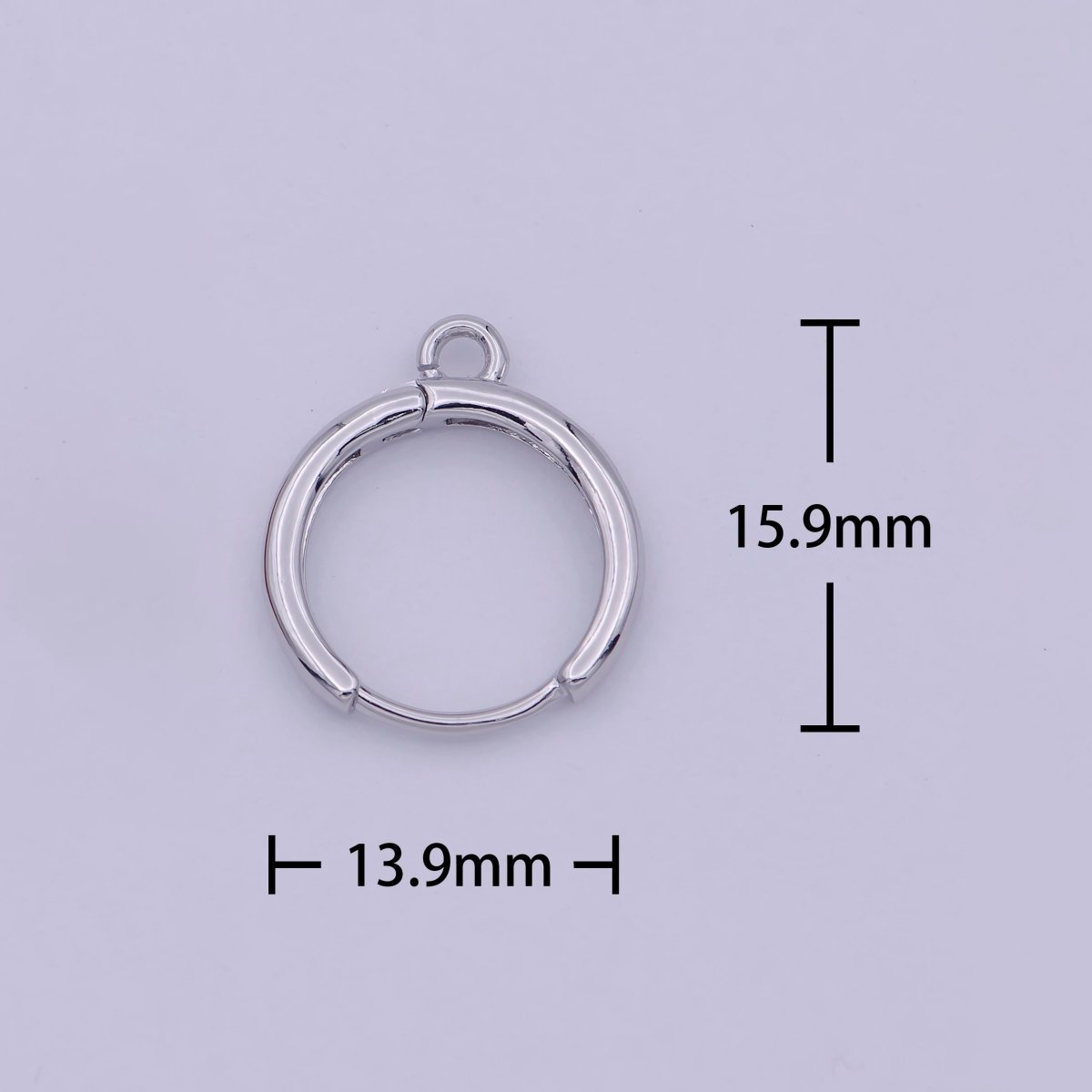 Silver Earring Findings, plain Leverback Findings 13.9x15.9mm L-642 - DLUXCA