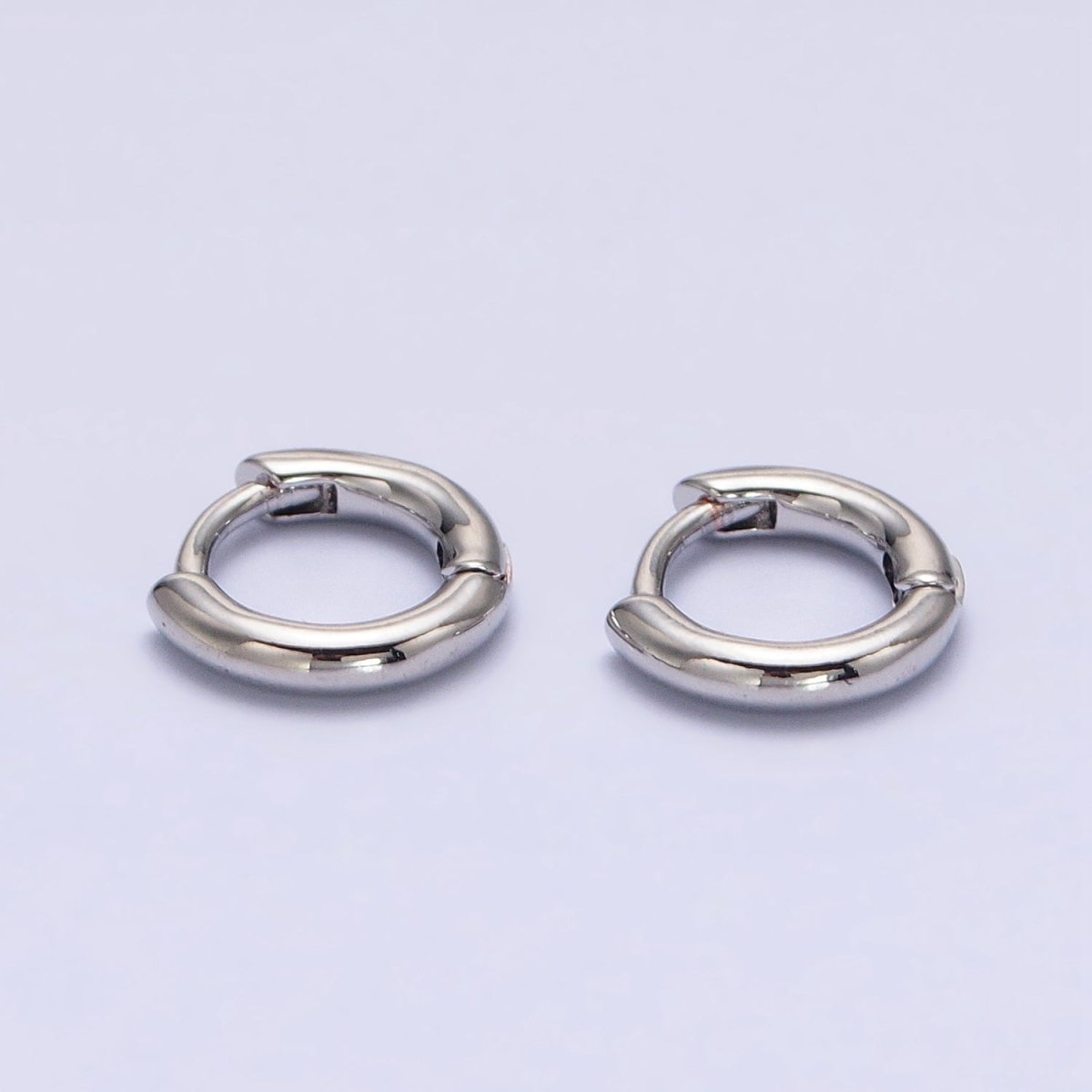 Silver, Gold 10mm Minimalist Cartilage Huggie Earrings | AB943 AB956 - DLUXCA