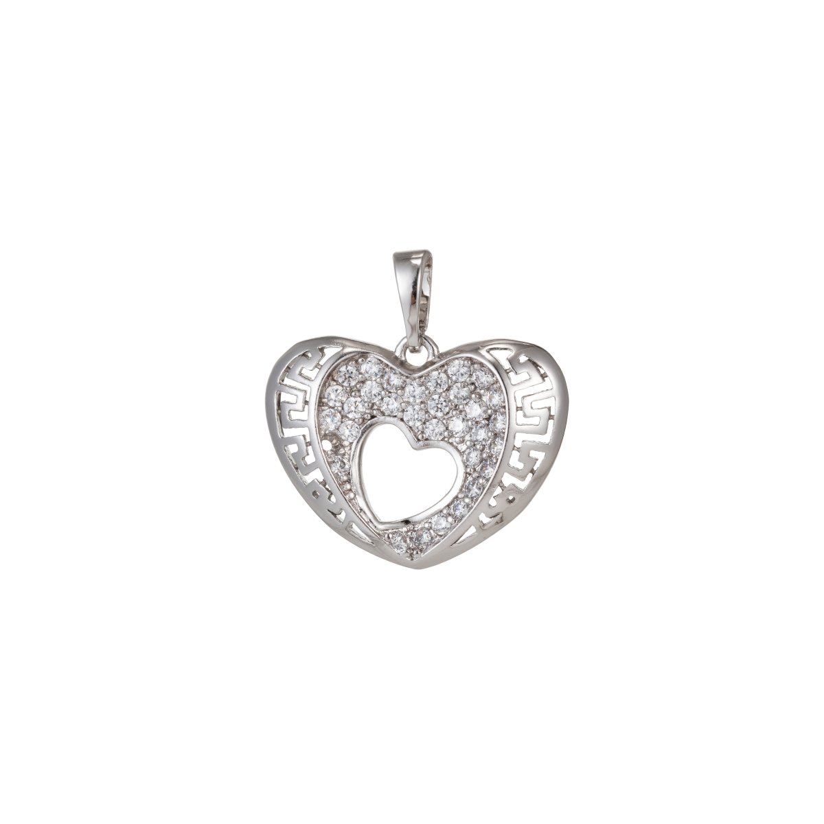 Silver Gold Filled Heart Pendants I-454 - DLUXCA