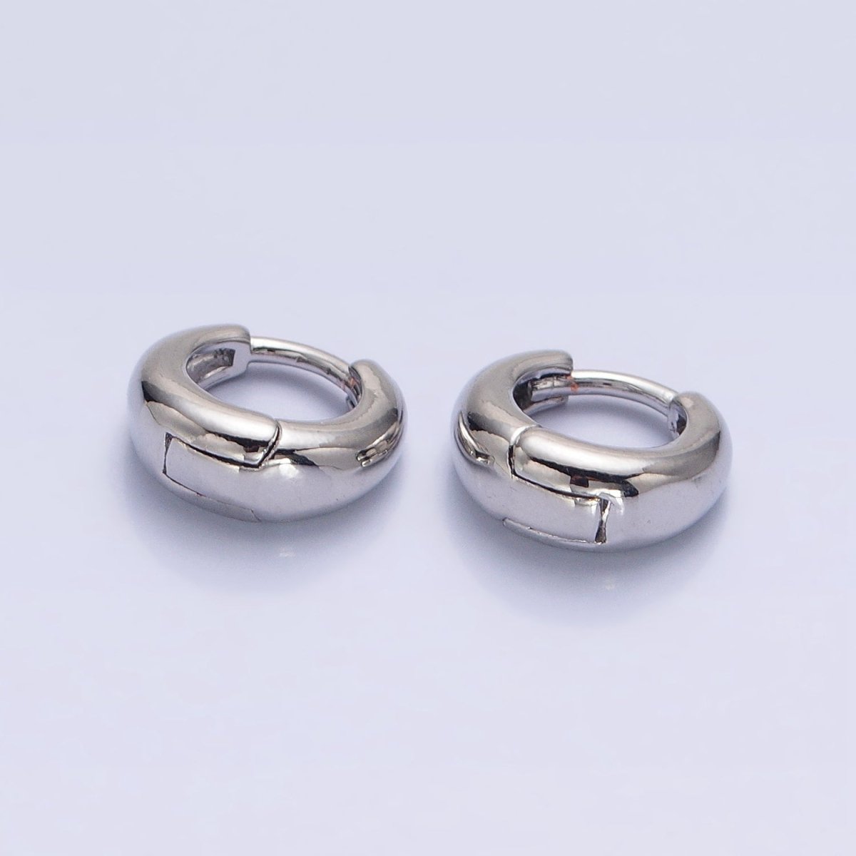Silver, Gold Minimalist 10mm Round Cartilage Earrings | AB806 AB828 - DLUXCA