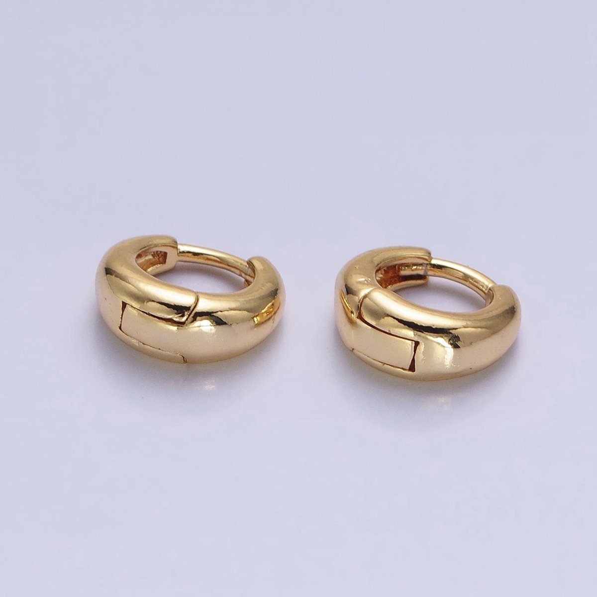 Silver, Gold Minimalist 10mm Round Cartilage Earrings | AB806 AB828 - DLUXCA