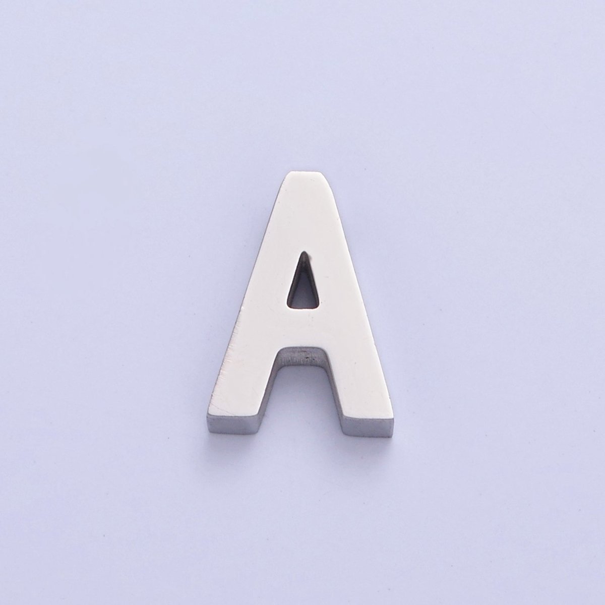 Silver Initial Alphabet Bead Charm For DIY Necklace Making, W-783~W-808 - DLUXCA