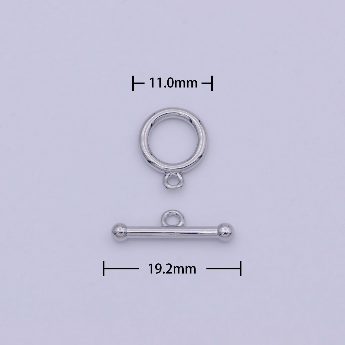 Silver OT Clasp Silver Toggle Clasp for Jewelry Making Supply K-023 - DLUXCA