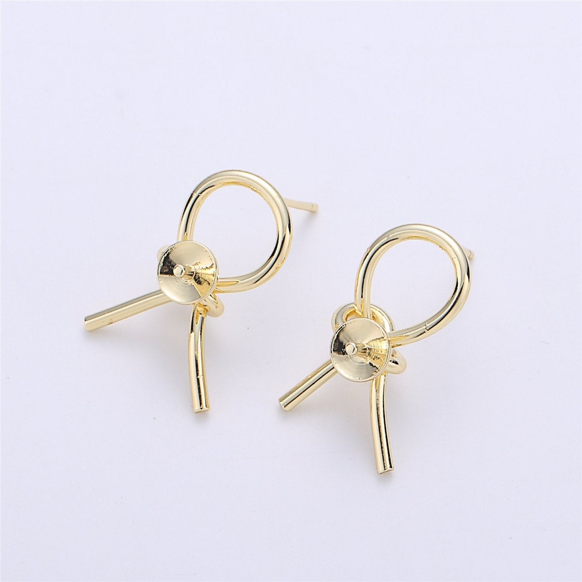 simple gold Circle geometric open circle earrings, gold circle earrings for jewelry making supply K-250 - DLUXCA