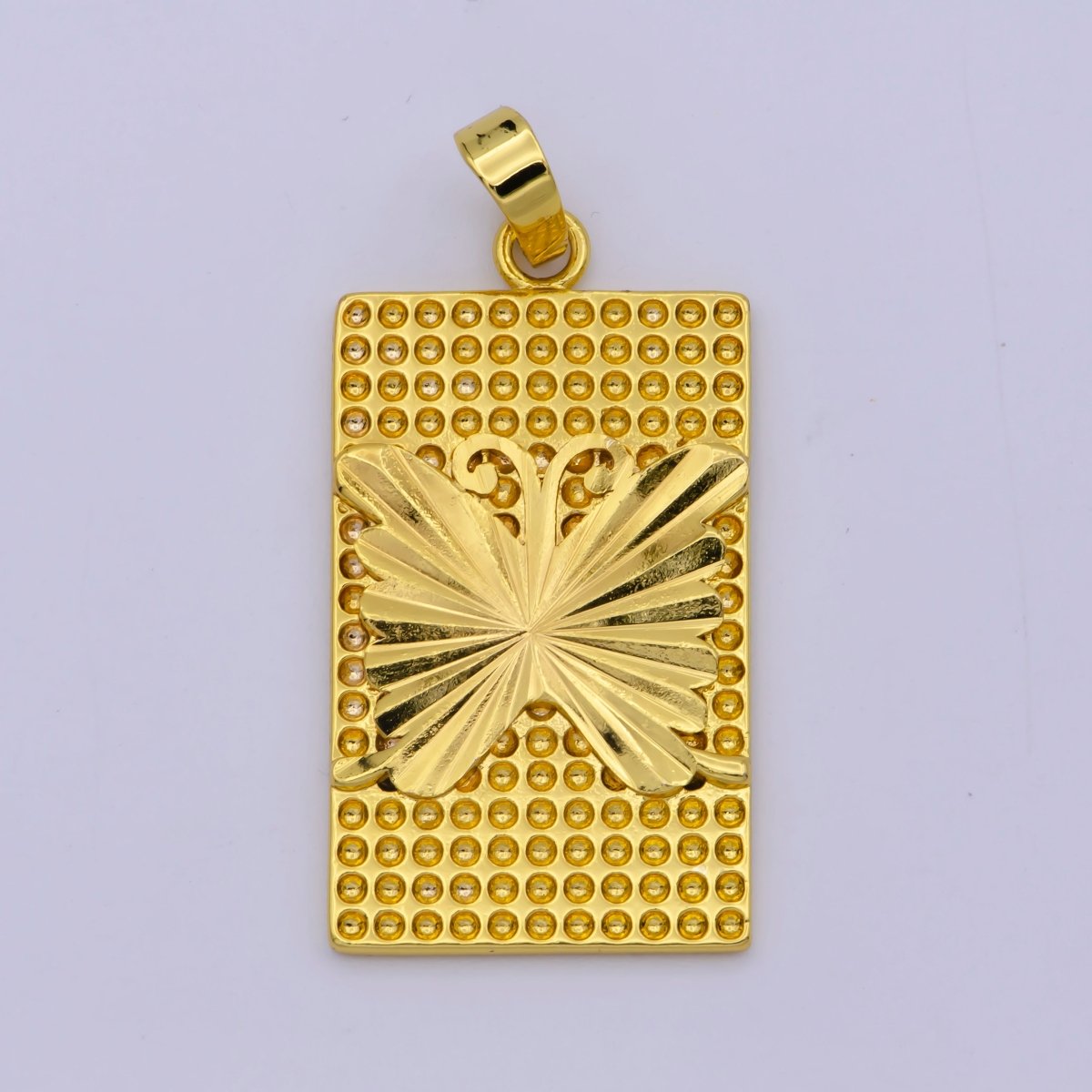 Simple Gold Filled Butterfly Rectangle Pendants I-732 - DLUXCA