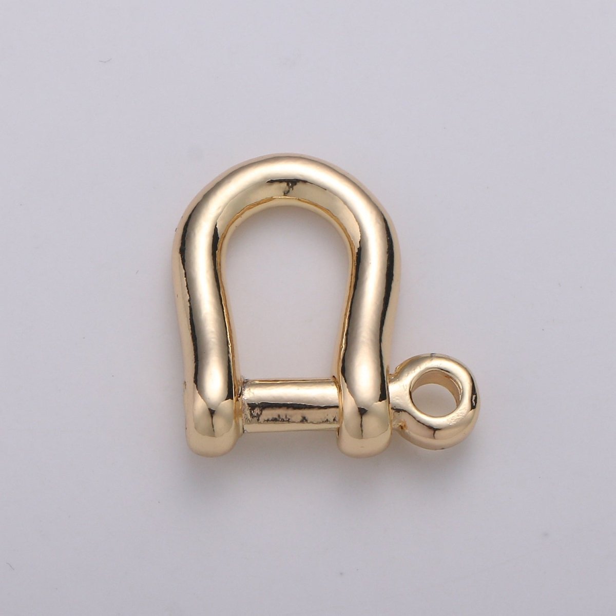 Simple Gold Filled Half Circle Clasp Charm L-019 - DLUXCA
