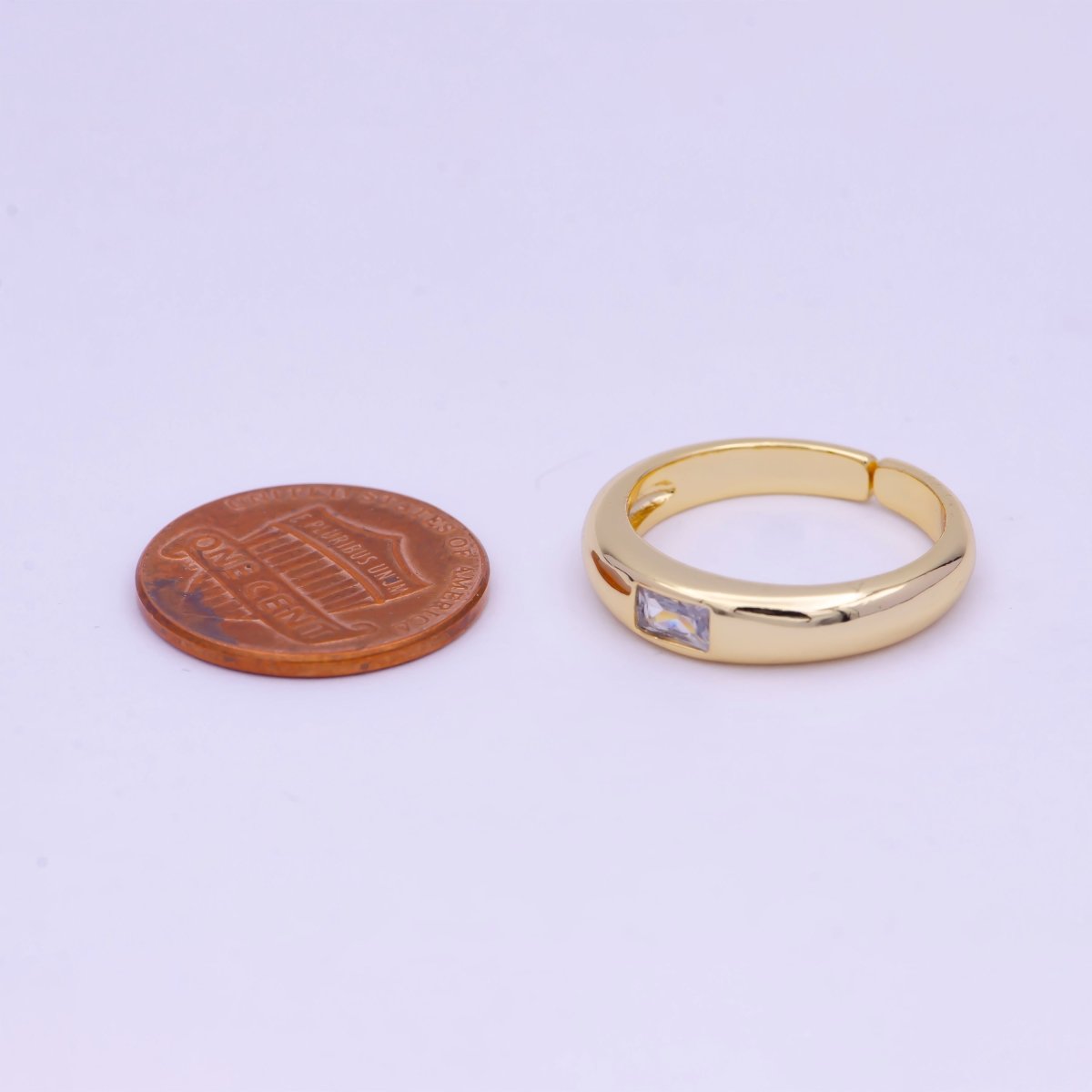 Simple Gold Filled Ring Minimalist Wedding Ring X-618 - DLUXCA