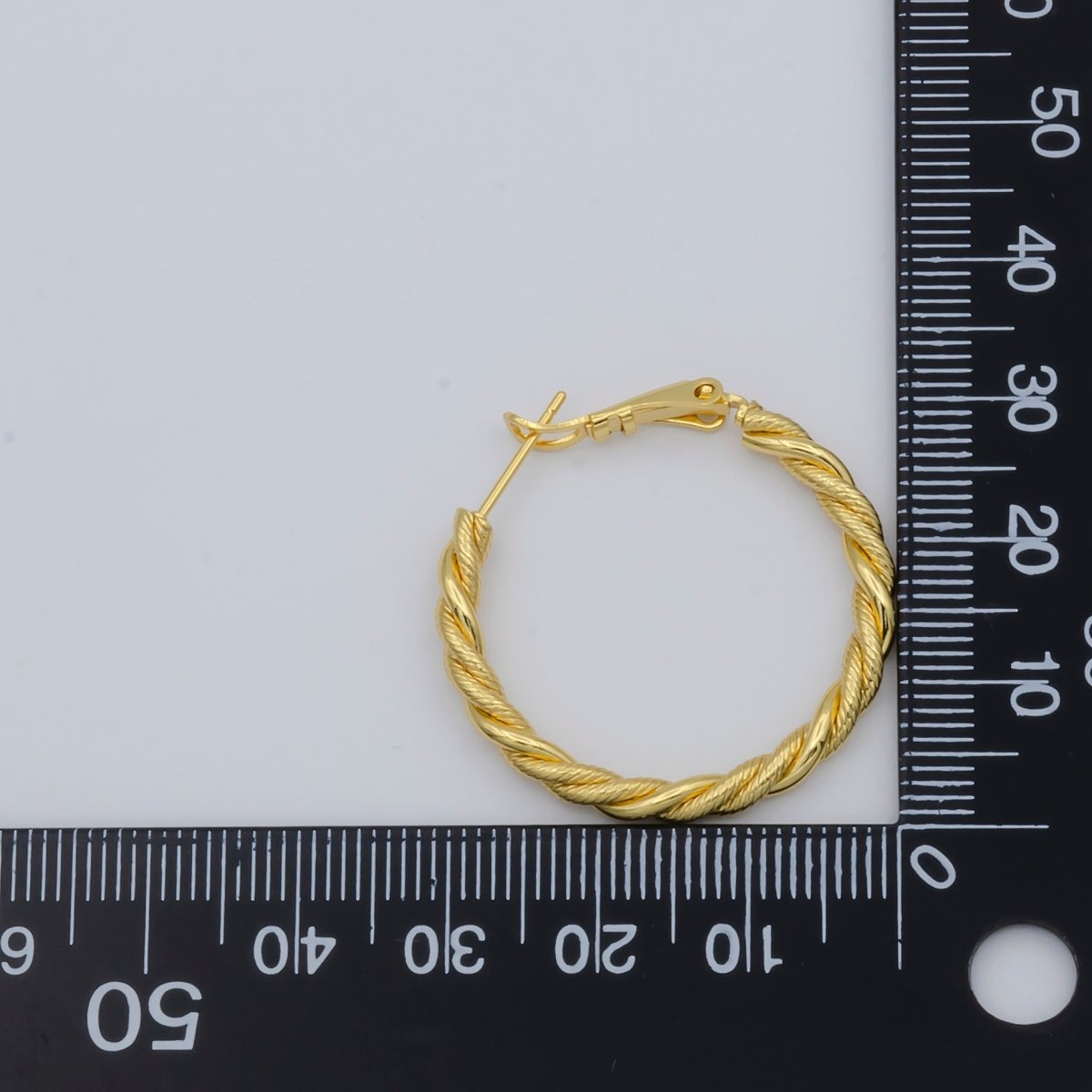 Simple Golden Thin Braid Twist Huggies Earrings, Plain Gold Filled Mini Geometric Unique Shape Formal/Casual Daily Wear Hinge hoop Earring Jewelry P-109 P-110 P-111 - DLUXCA