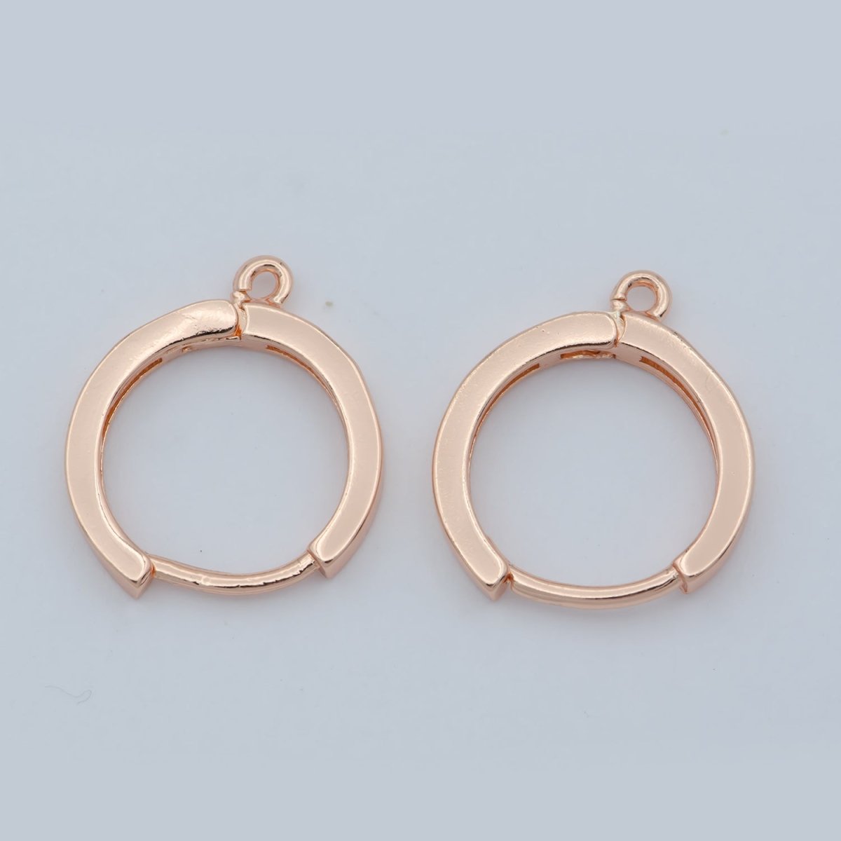 Simple Minimalist Circle Round Earring Huggies DIY Jewelry Making Earring Making L-384 L-385 - DLUXCA