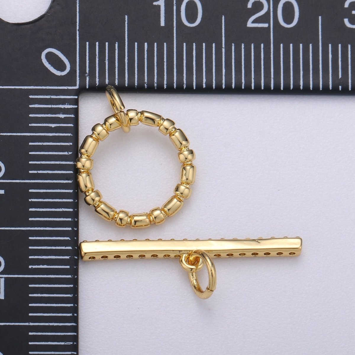 Simple Minimalist Crystal Gold Filled Toggle Clasps K-897 - DLUXCA