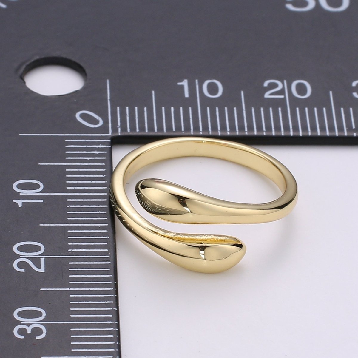 Simple Minimalist Gold Filled Wrapped Adjustable Ring - R-233 - DLUXCA