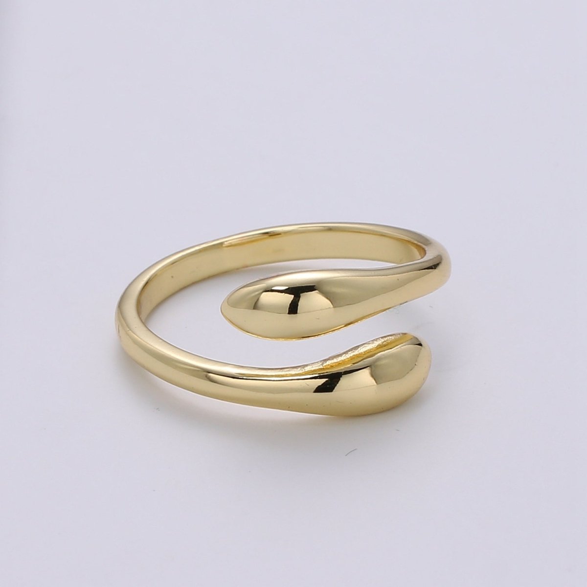 Simple Minimalist Gold Filled Wrapped Adjustable Ring - R-233 - DLUXCA