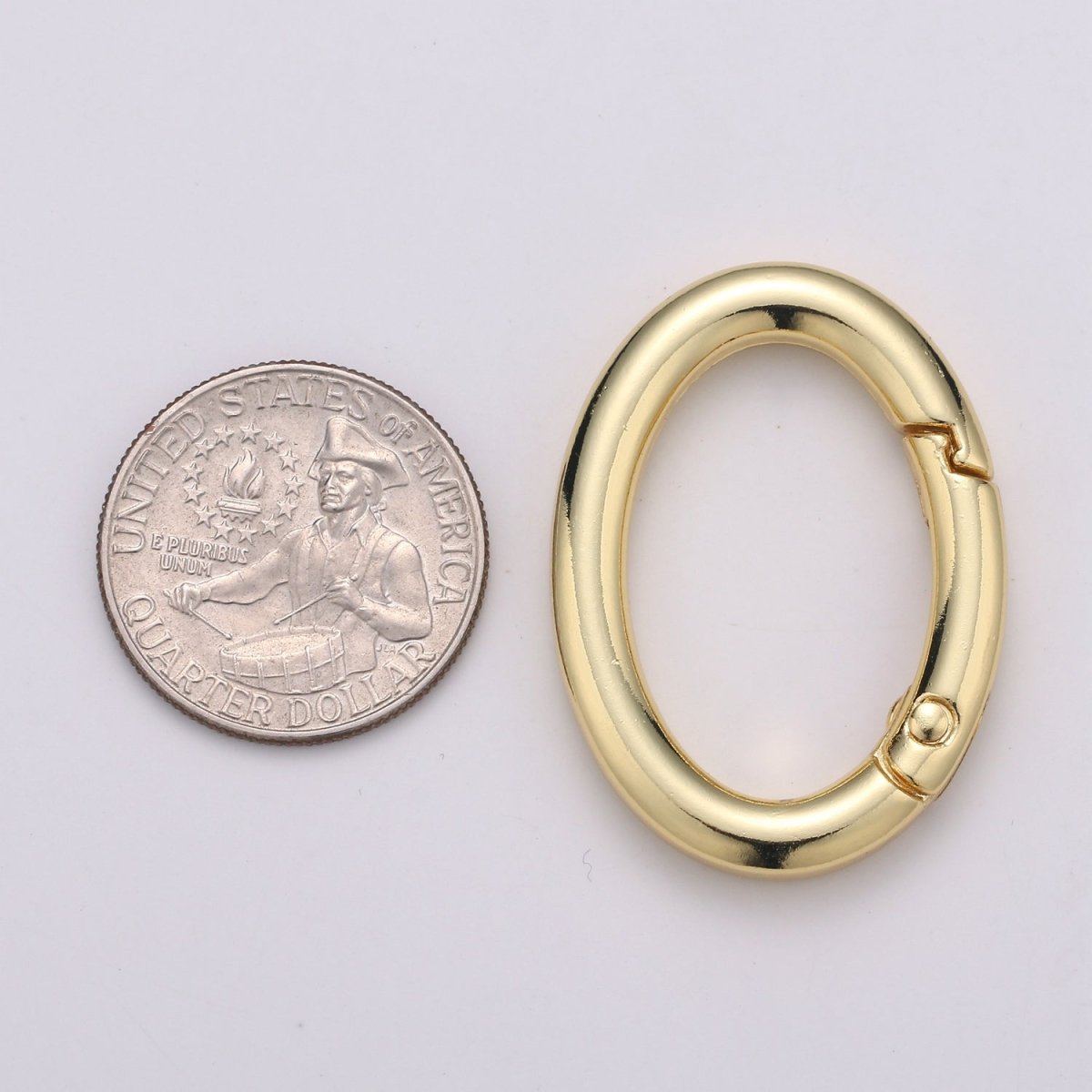 Simple Oval Push Gate Ring For Charm Connectors Wrislet Holder DIY Jewelry Making L-048~L-049 - DLUXCA