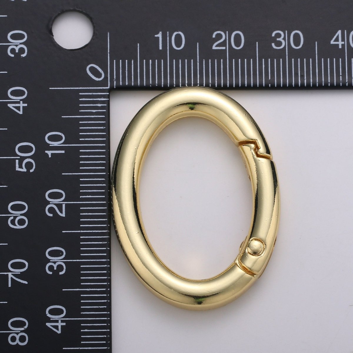 Simple Oval Push Gate Ring For Charm Connectors Wrislet Holder DIY Jewelry Making L-048~L-049 - DLUXCA