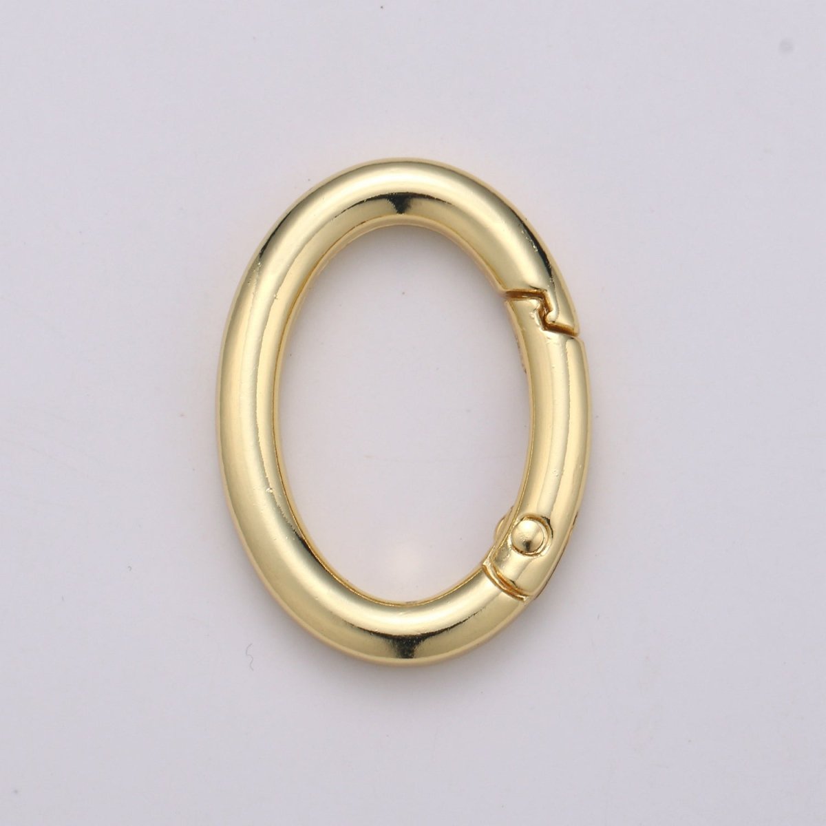 Simple Oval Push Gate Ring For Charm Connectors Wrislet Holder DIY Jewelry Making L-048~L-049 - DLUXCA