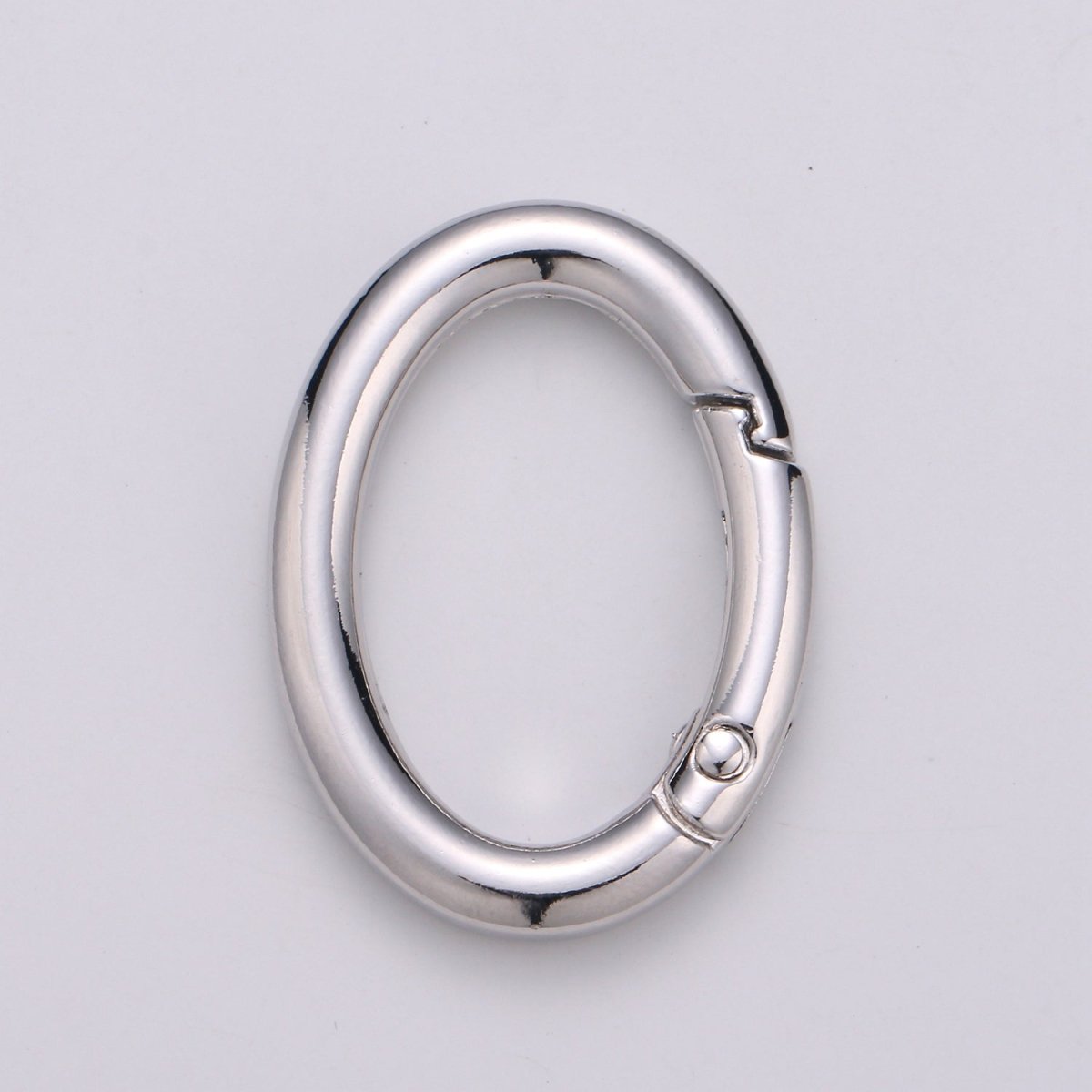 Simple Oval Push Gate Ring For Charm Connectors Wrislet Holder DIY Jewelry Making L-048~L-049 - DLUXCA