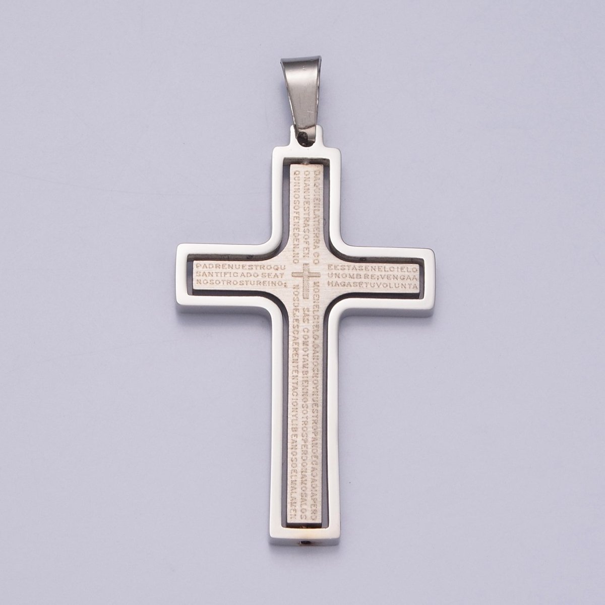 Padre nuestro pendant hotsell Relijioso religious Stainless steel