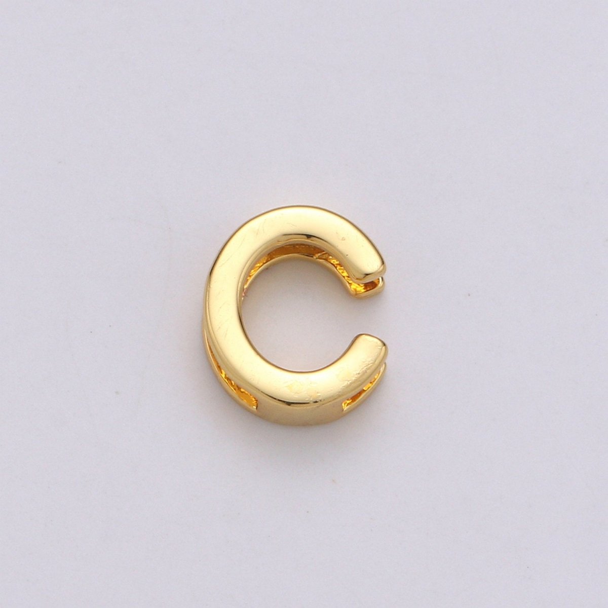 Slider Initial Charm 14k Gold Filled Letter Charm 6.5x7.8mm Slide Bracelet Necklace Jewelry Making Supply Personalize Jewelry Minimalist A-157 to A-169 - DLUXCA