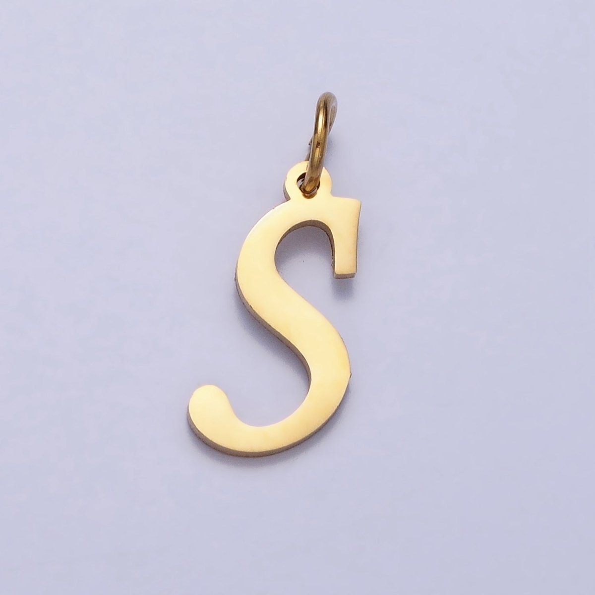 Small 24K Gold Plated Stainless Steel Letter Charms, initial alphabet pendant DIY jewelry letter charms for personalized jewelry making AD201 - AD226 - DLUXCA
