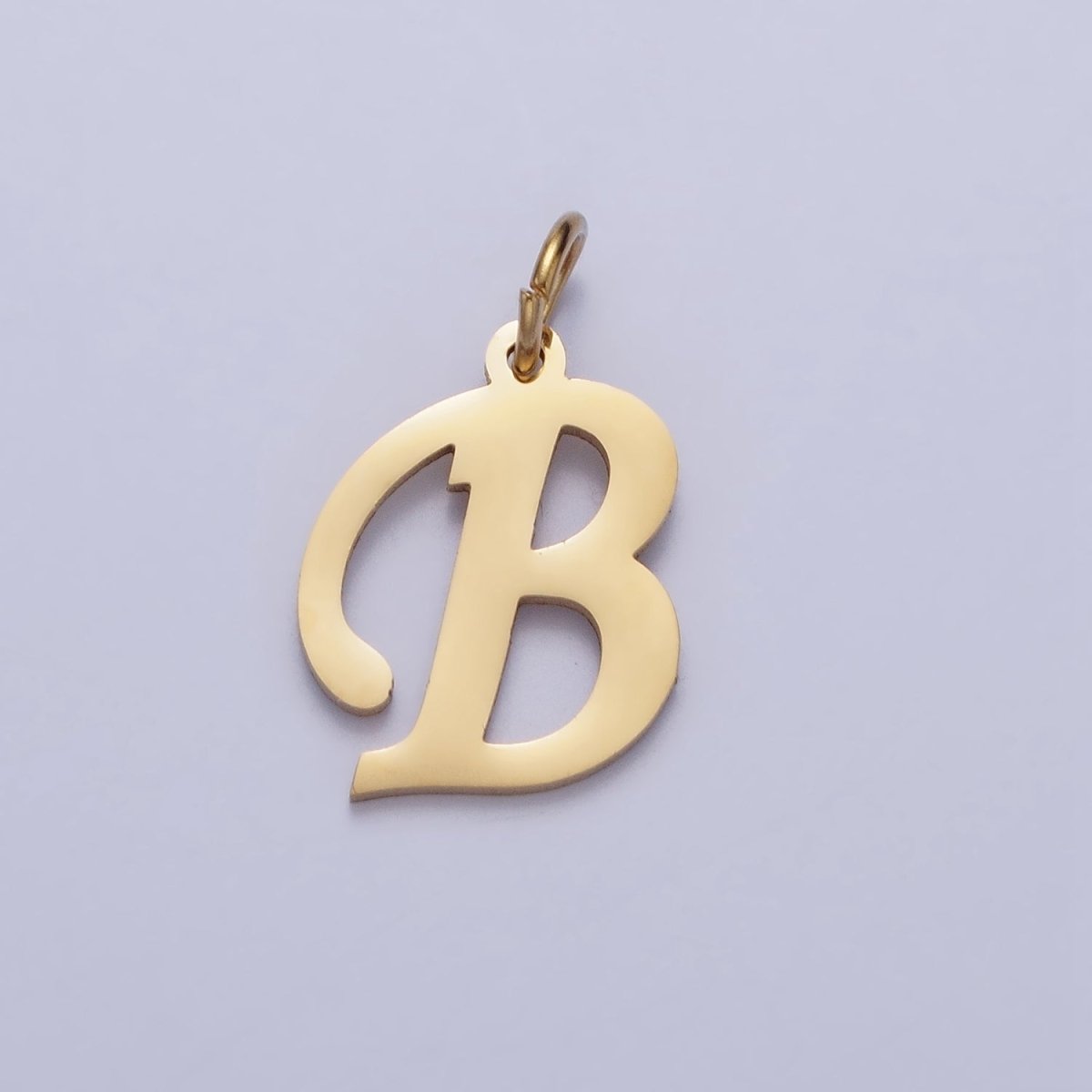 Small 24K Gold Plated Stainless Steel Letter Charms, initial alphabet pendant DIY jewelry letter charms for personalized jewelry making AD201 - AD226 - DLUXCA