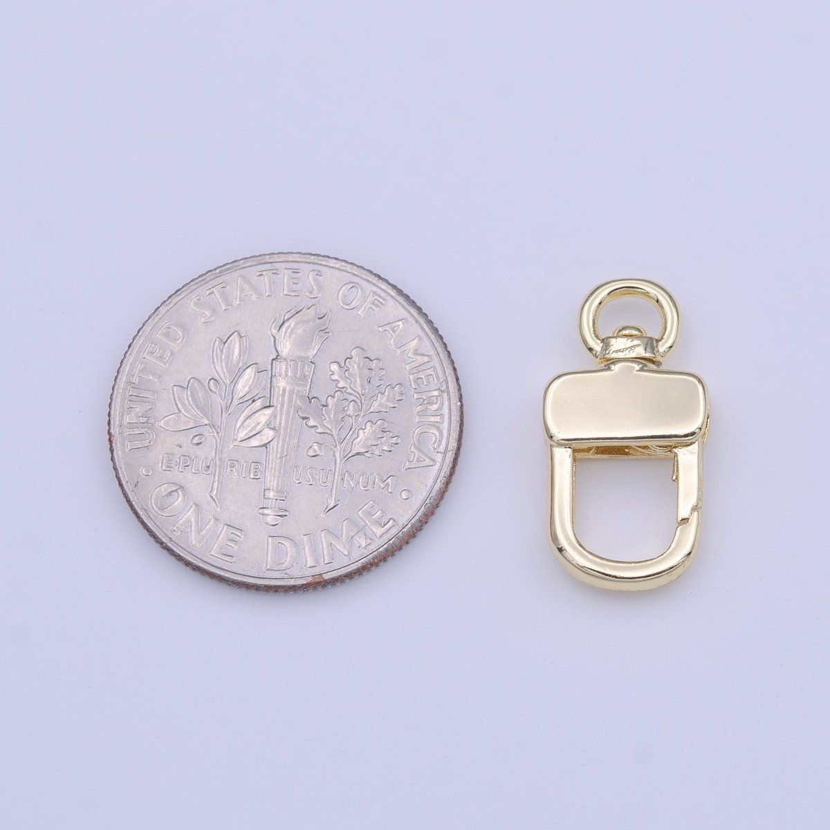 Small Gold Swivel Parrot Snap Push Gate Clasps Closure For Jewelry Making | K-248 - DLUXCA