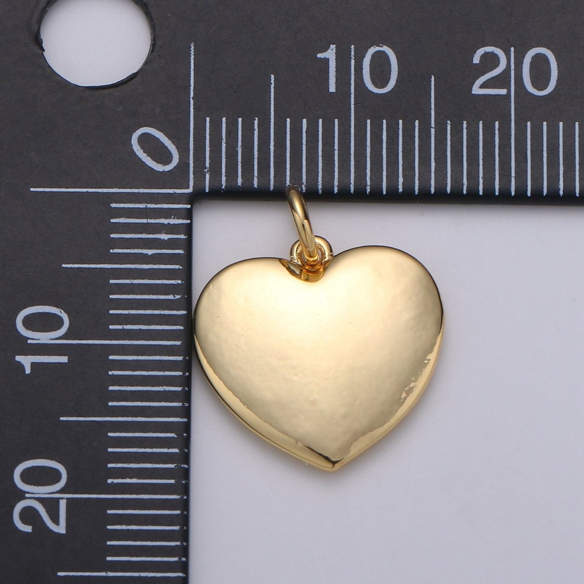 Small Heart Charm - Dainty Gold Mini Heart Add On Charm - Dainty Heart - Love Inspired Gold Filled Heart Pendant | D-615 - DLUXCA