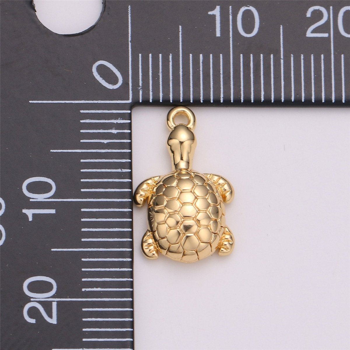 Small Sea Turtle Charm Ocean Summer Vacation Animal Pendant in Gold Filled Turtoise Pendants Necklace Earring Bracelet Charms C-531 - DLUXCA