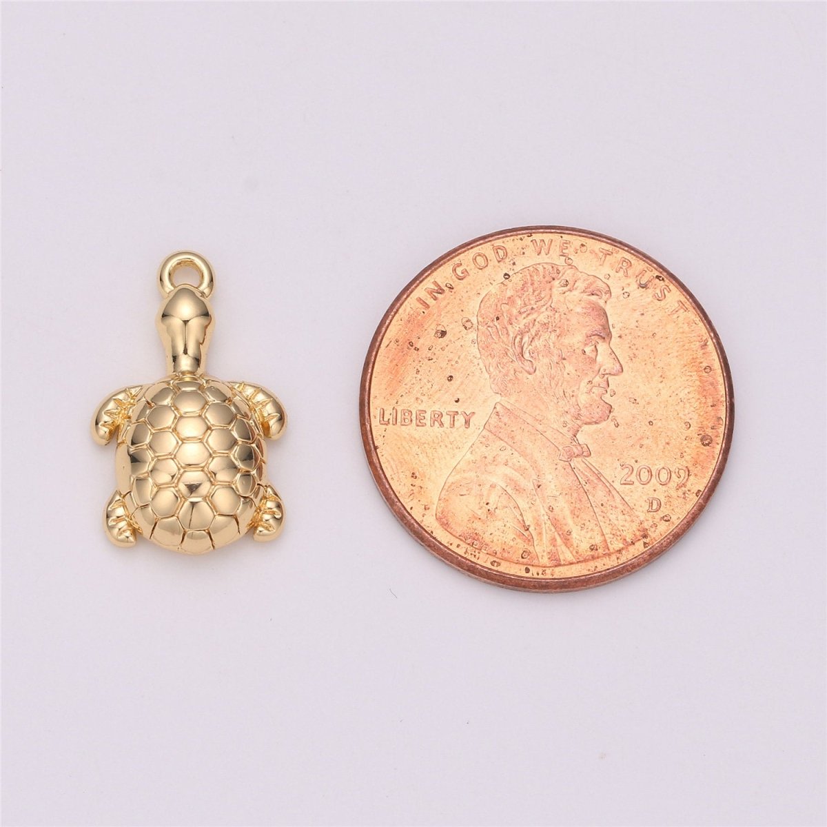 Small Sea Turtle Charm Ocean Summer Vacation Animal Pendant in Gold Filled Turtoise Pendants Necklace Earring Bracelet Charms C-531 - DLUXCA