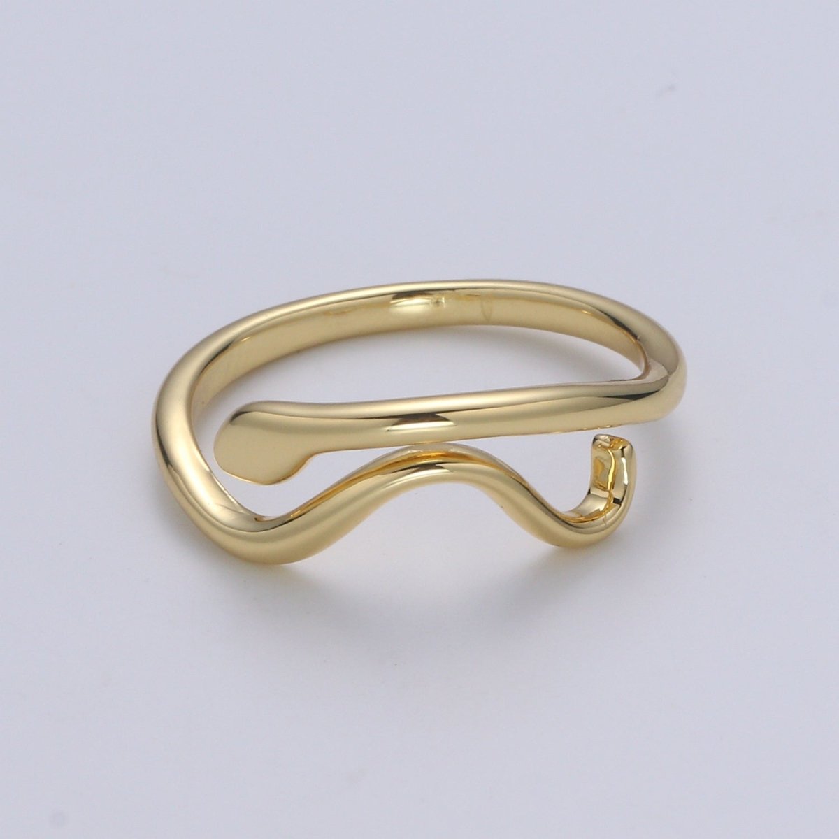 Snake ring Gold ring silver ring Dainty ring Delicate ring Stacking ring Minimal ring gift for her Open ring Adjustable U-060 - DLUXCA