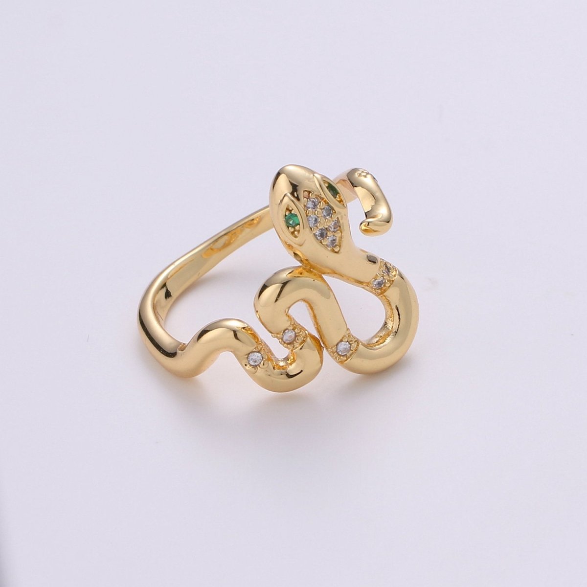 Snake ring, Gold snake ring, serpent ring, Statement ring, Gold Snake Ring, Gold ring, Dainty ring, Stackable ring, minimalist ring R-031 - DLUXCA