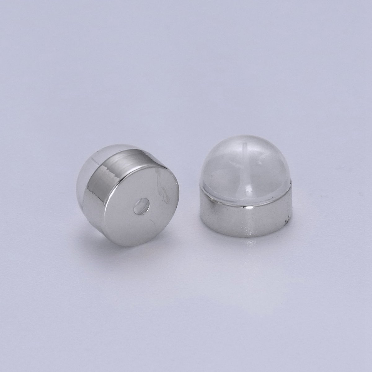 Soft Silicone Earring Backs for Studs Gold/Silver Rubber Earring Backs Replacements Hypoallergenic Safety Plastic Earring Back for Earring K-217 - DLUXCA