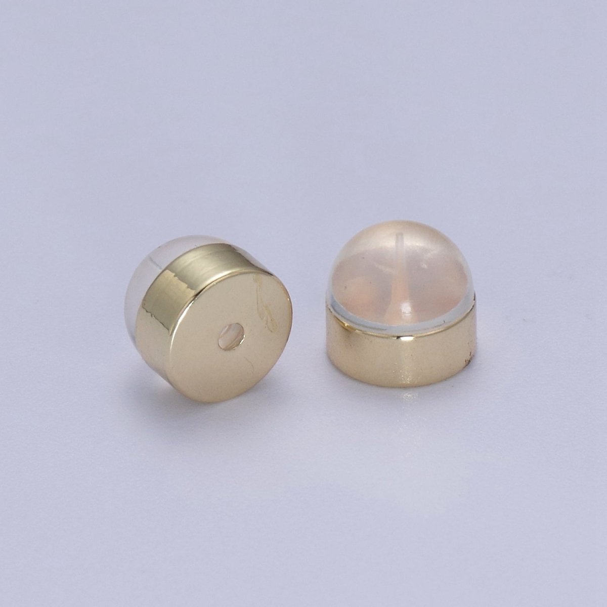 Soft Silicone Earring Backs for Studs Gold/Silver Rubber Earring Backs Replacements Hypoallergenic Safety Plastic Earring Back for Earring K-217 - DLUXCA