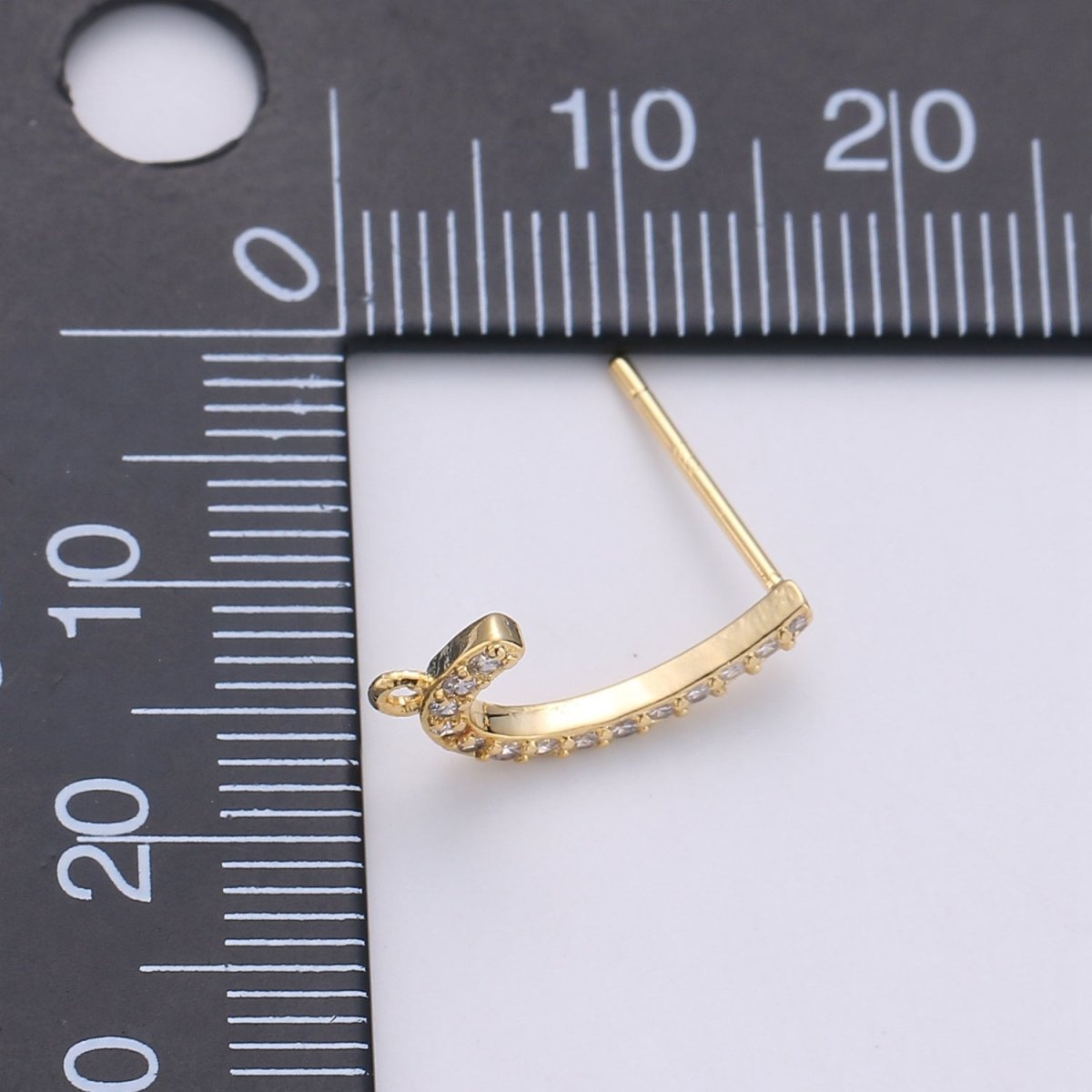 Spiral Gold Filled Stud Earring for DIY Earring Supplies K-409 - DLUXCA
