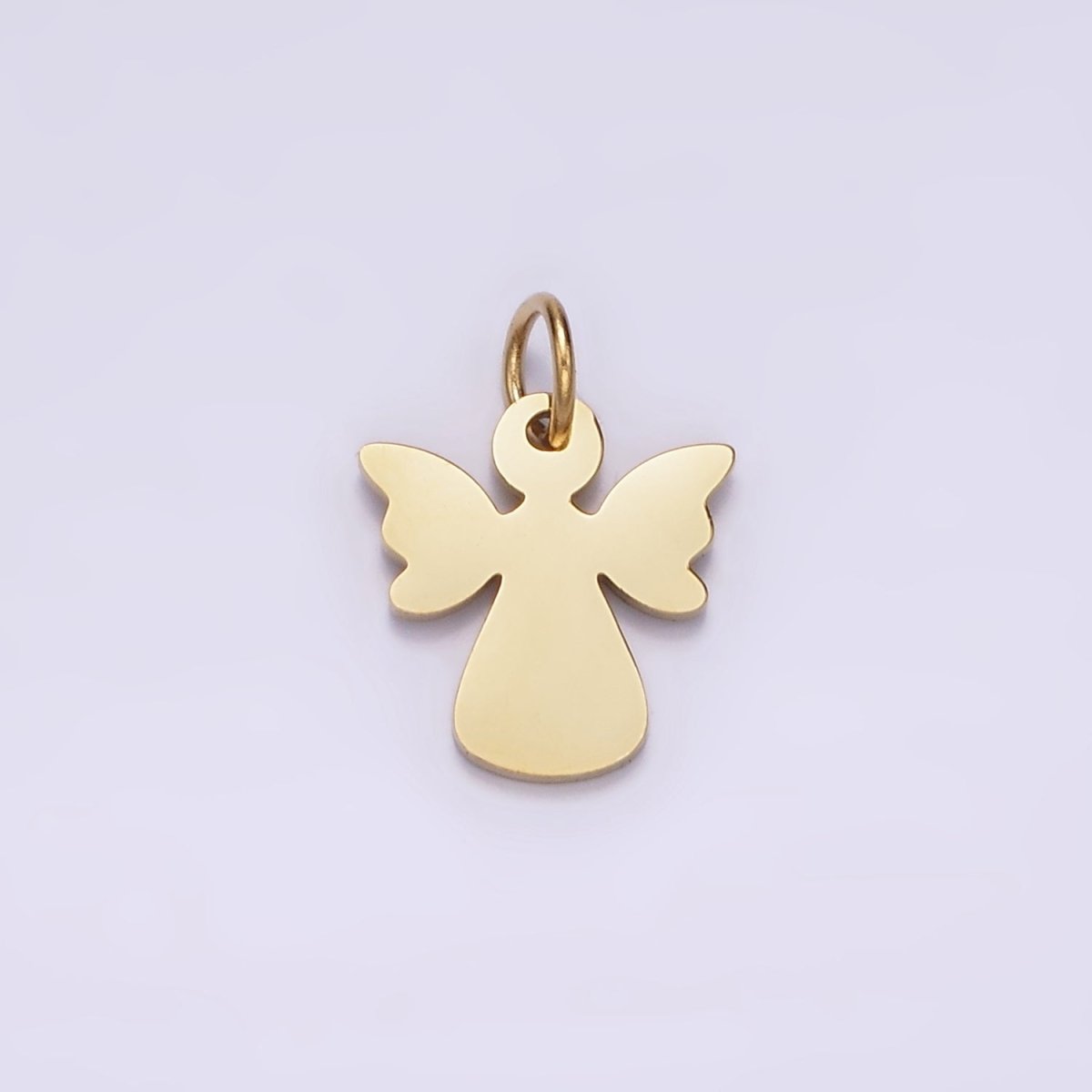 Stainless Steel 10mm Holy Angel Wings Minimalist Mini Charm in Gold & Silver | P1247 P1248 - DLUXCA