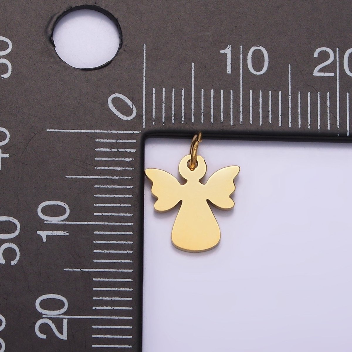 Stainless Steel 10mm Holy Angel Wings Minimalist Mini Charm in Gold & Silver | P1247 P1248 - DLUXCA