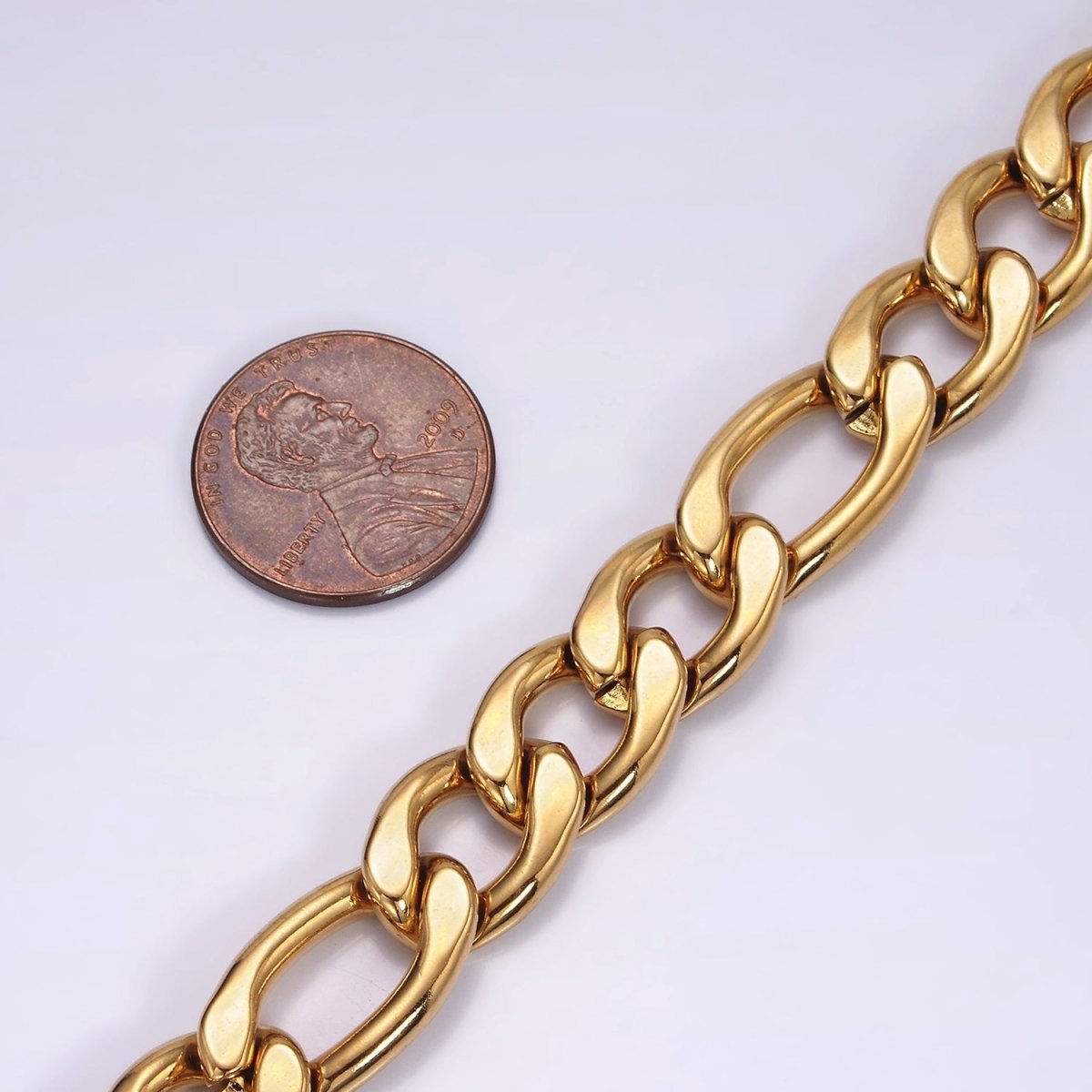 Stainless Steel 11.5mm Concave Flat Curb Chain 8.5 Inch Bracelet | WA-2256 Clearance Pricing - DLUXCA