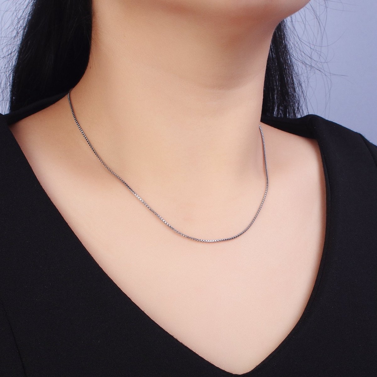 Stainless Steel 1.2mm Dainty 18 Inch Layering Chain Necklace in Gold & Silver | WA-1698 WA-1699 Clearance Pricing - DLUXCA