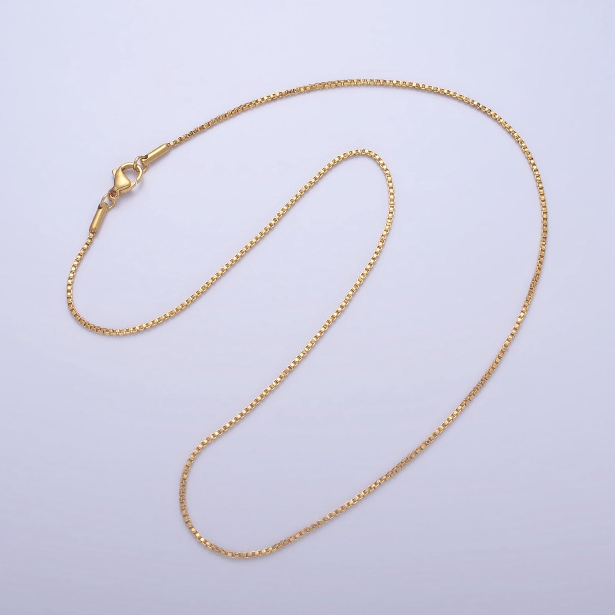 Stainless Steel 1.2mm Dainty 18 Inch Layering Chain Necklace in Gold & Silver | WA-1698 WA-1699 Clearance Pricing - DLUXCA