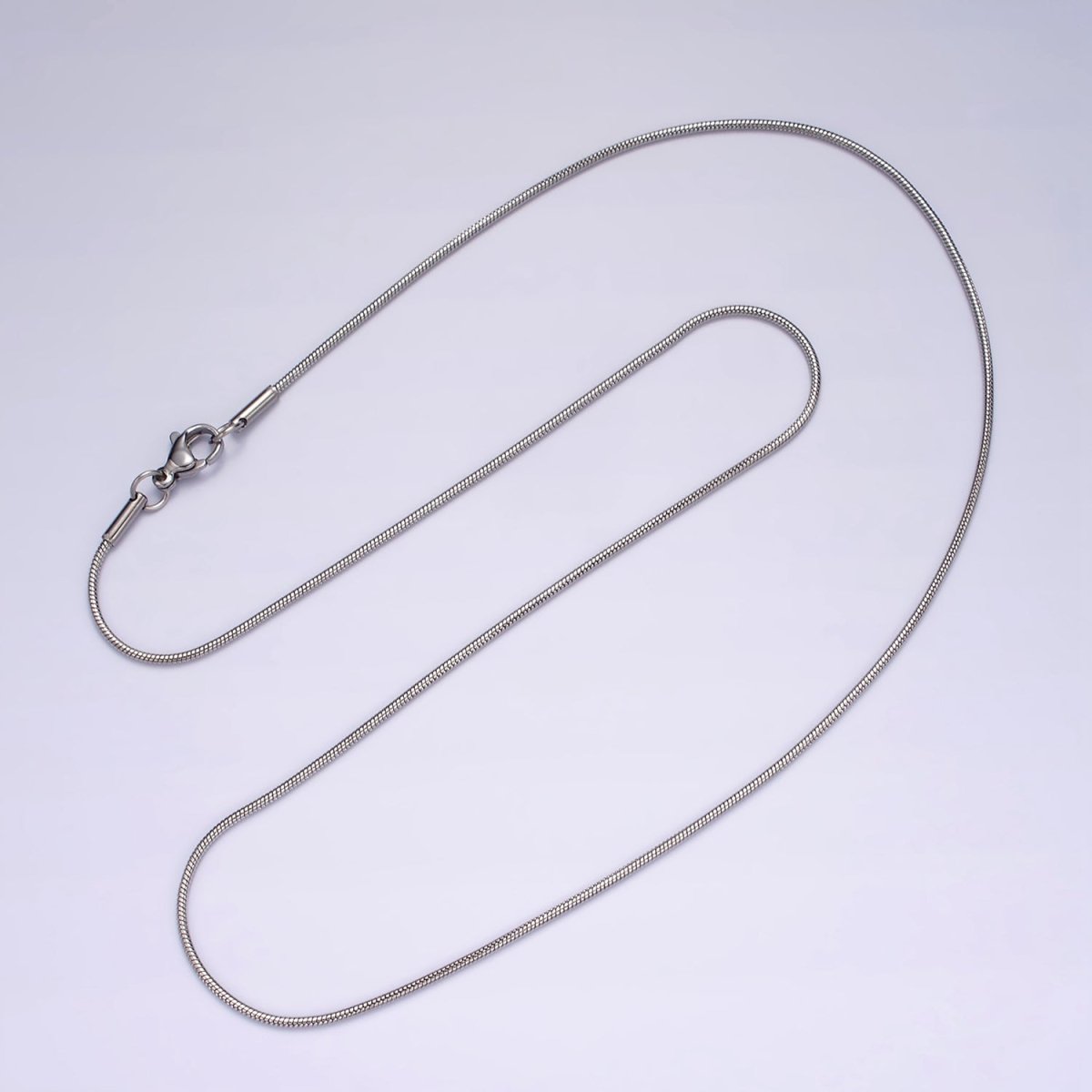 Stainless Steel 1.2mm Dainty Snake Herringbone 18 Inch, 20 Inch Layering Chain Necklace | WA-2261 WA-2262 Clearance Pricing - DLUXCA
