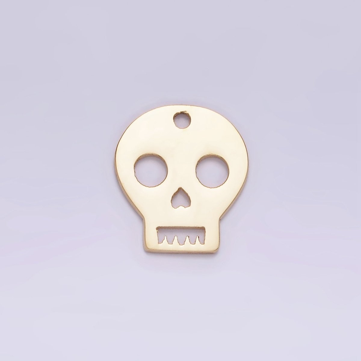 Stainless Steel 13.3mm Open Skull Skeleton Charm | P1240 - DLUXCA