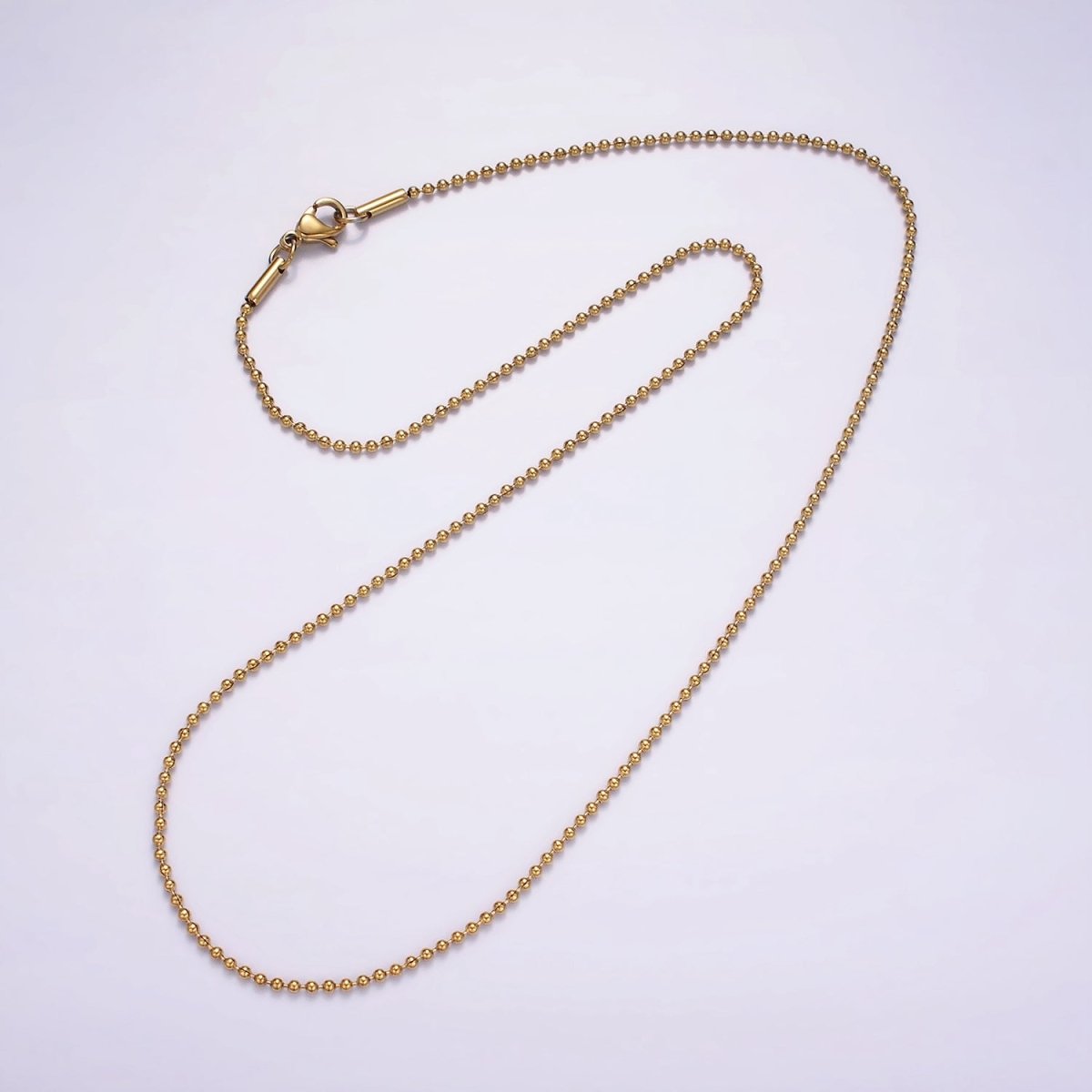 Stainless Steel 1.5mm Bead Ball Chain 18 Inch Necklace | WA-2368 - DLUXCA