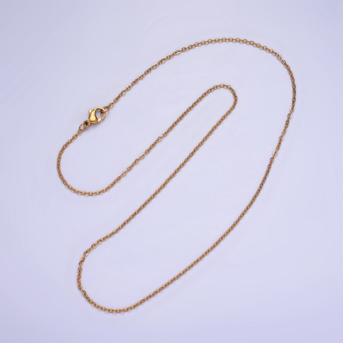 Stainless Steel 1.5mm Cable Chain 18 Inch Necklace | WA-2457 - DLUXCA