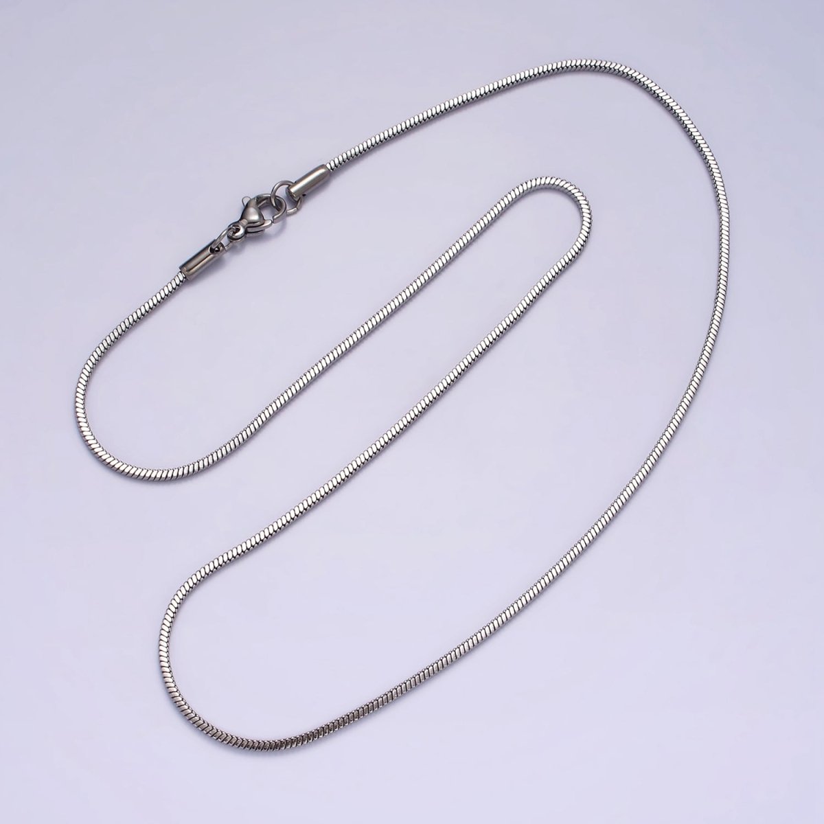 Stainless Steel 1.5mm Dainty Snake Chain 18 Inch Layering Necklace | WA-2269 Clearance Pricing - DLUXCA